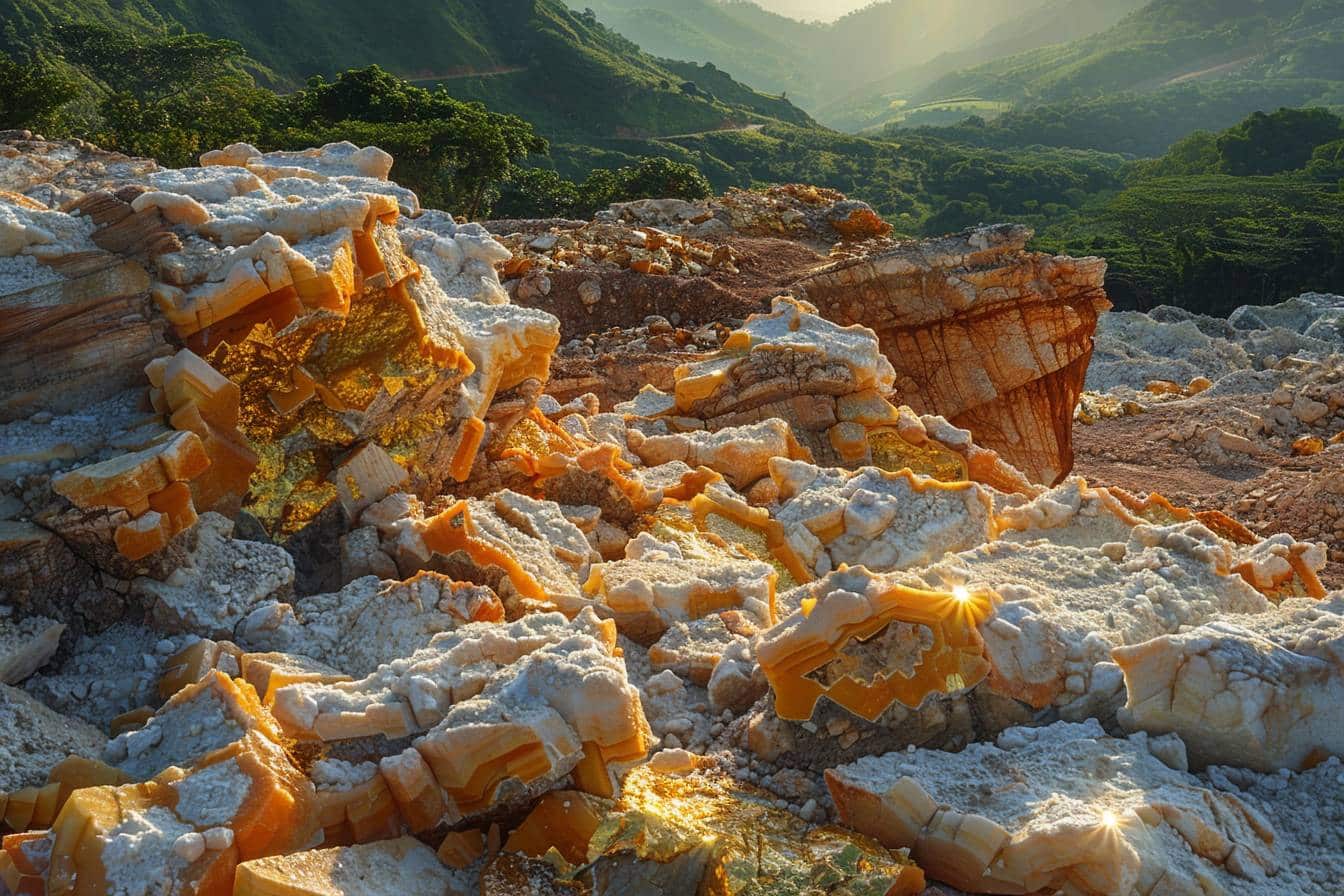 Régions riches en minerais et ressources naturelles  
Zones abondantes en ressources et minerais précieux